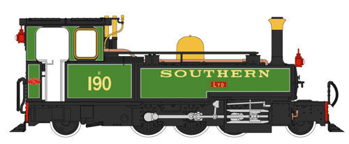 Heljan 9963 Lynton & Barnstaple Southern Lined Green 190 LYD (New Build) - OO9 Scale