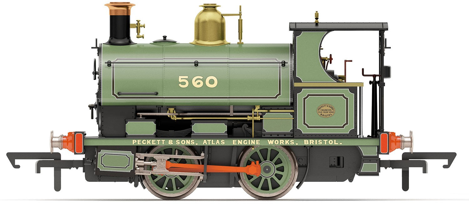 Hornby R3615 Peckett W4 Class 0-4-0ST Number 560 in "Peckett and Sons, Bristol" Leaf Green Livery (DCC Ready) - OO Gauge ** Discontinued Item from Manufacturer - Only 1 in Stock **