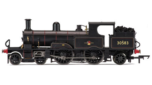 Hornby R3423 Class 415 Adams Radial 4-4-2T Steam Locomotive Number 30583 in BR Lined Black Livery with late crest (DCC Ready) - OO Gauge