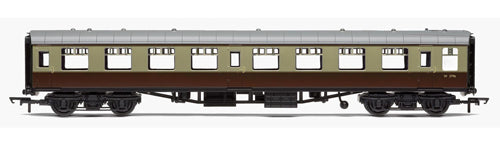 Hornby Railroad R4630 Mk1 2nd Class Coach W3796 BR Chocolate / Cream - OO Scale