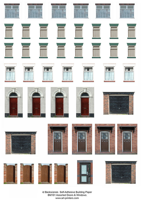 ID Backscenes (Art Printers) 401 Terraced Backs - see Description for dimensions - OO Scale