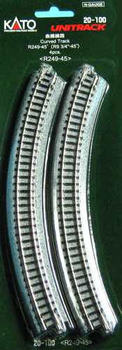 Kato 20-100 Unitrack Curved Track 45 Deg.(4) - N Gauge