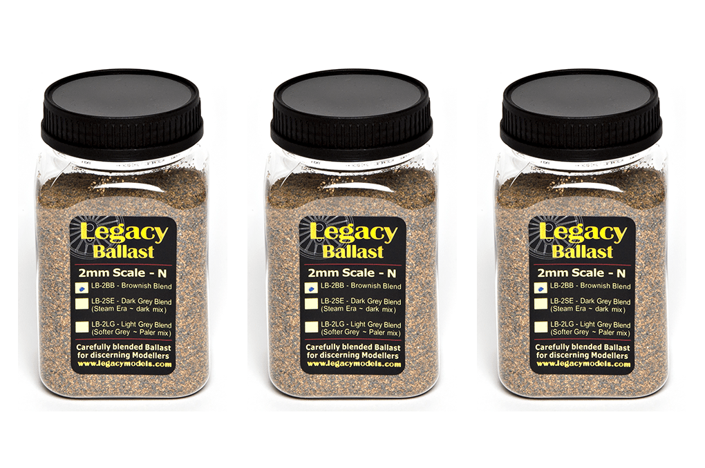 DCC Concepts Legacy Ballast LB-2BB.3 Brownish Blend -  Value Pack (Suitable for N Scale)