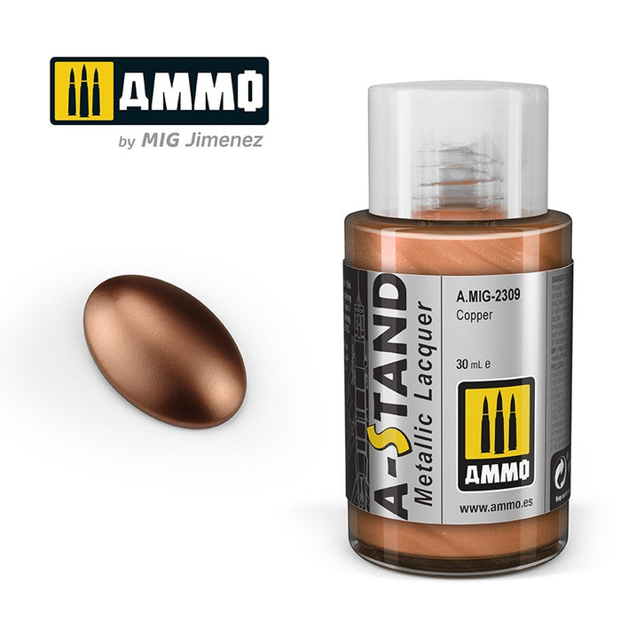 Ammo Mig 2309 A STAND Metallic Lacquer, Copper - 30ml