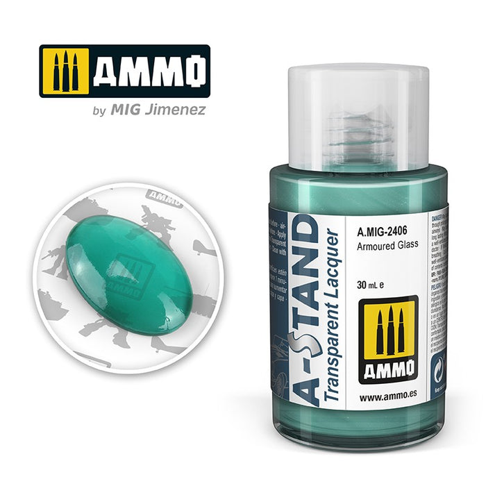 Ammo Mig 2406 A STAND Transparent Lacquer, Armoured Glass - 30ml