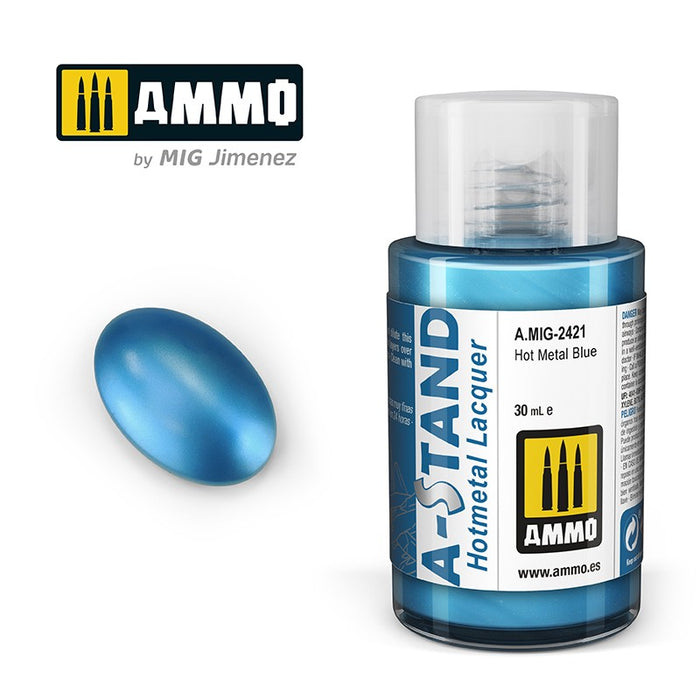 Ammo Mig 2421 A STAND Hotmetal Lacquer, Hot Metal Blue - 30ml