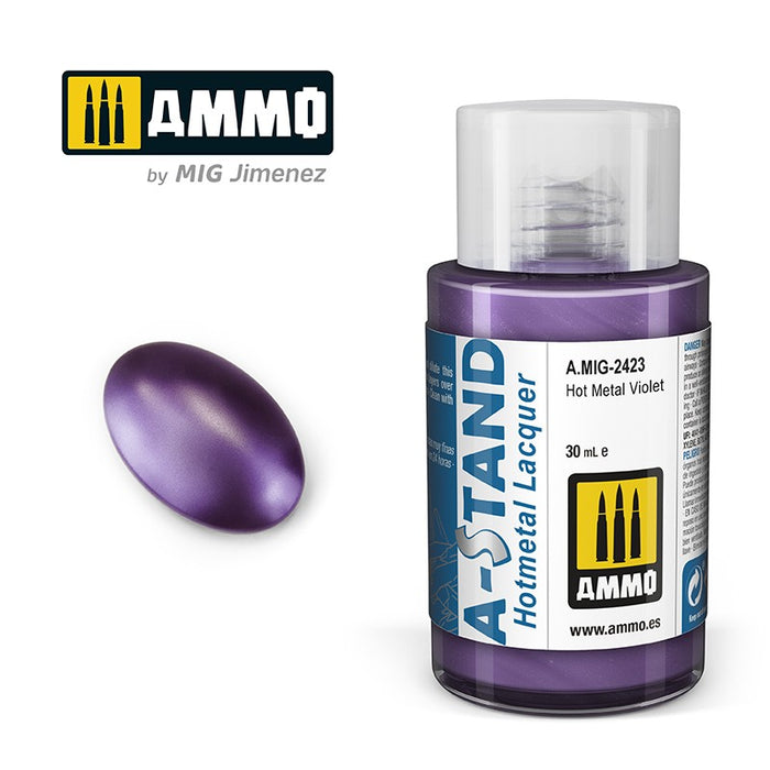 Ammo Mig 2423 A STAND Hotmetal Lacquer, Hot Metal Violet - 30ml