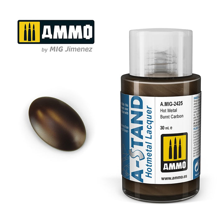 Ammo Mig 2425 A STAND Hotmetal Lacquer, Hot Metal Burnt Carbon - 30ml