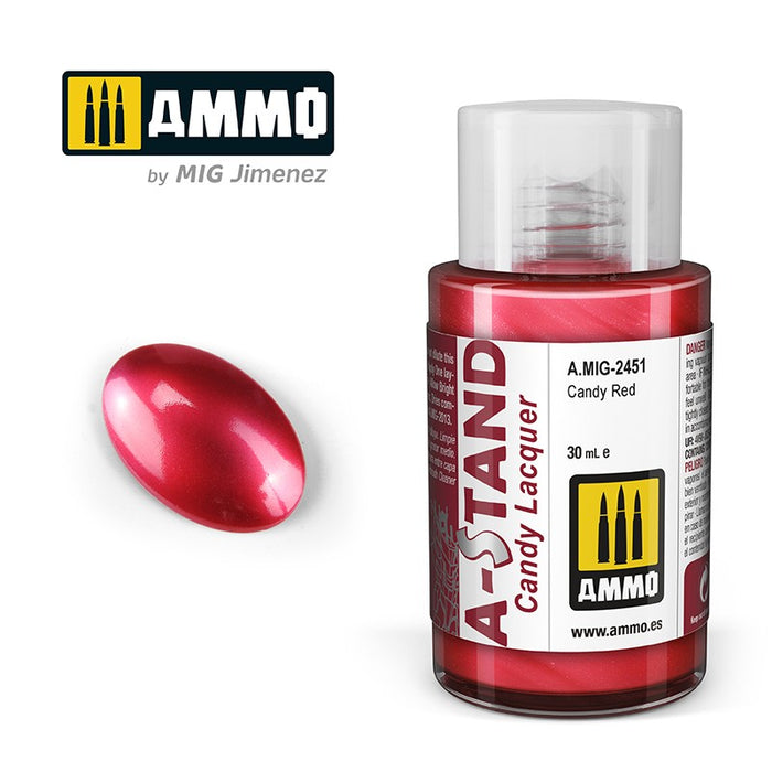Ammo Mig 2451 A STAND Candy Lacquer, Candy Red - 30ml