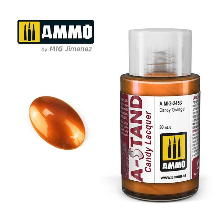 Ammo Mig 2453 A STAND Candy Lacquer, Candy Orange - 30ml