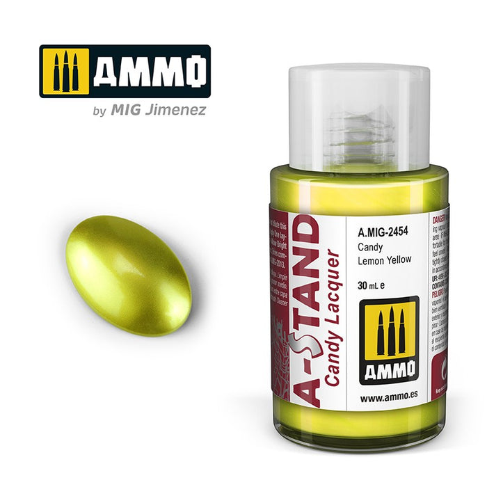 Ammo Mig 2454 A STAND Candy Lacquer, Candy Lemon Yellow - 30ml