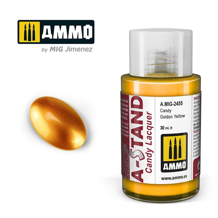 Ammo Mig 2455 A STAND Candy Lacquer, Candy Golden Yellow - 30ml