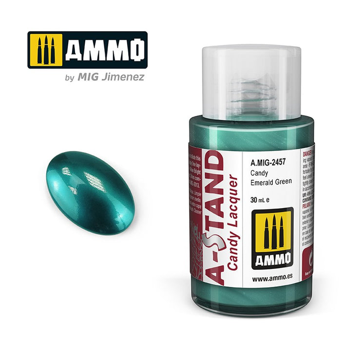 Ammo Mig 2457 A STAND Candy Lacquer, Candy Emerald Green - 30ml