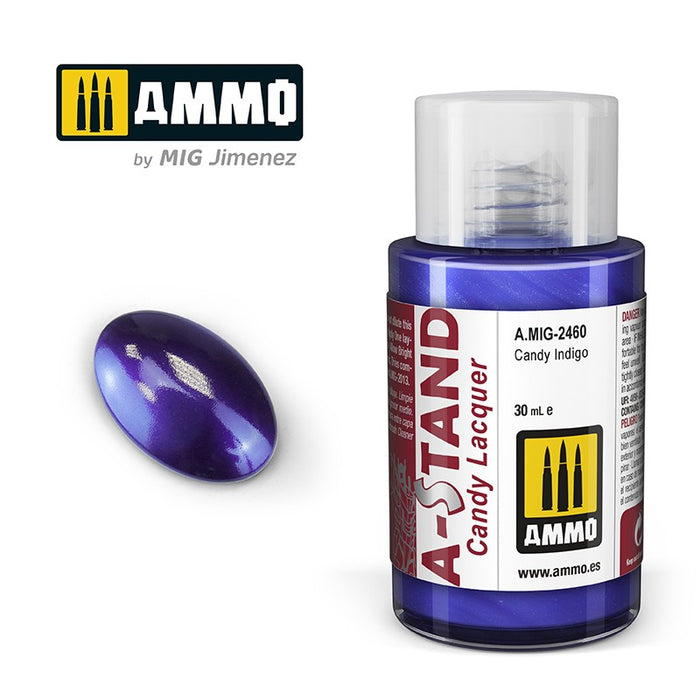 Ammo Mig 2460 A STAND Candy Lacquer, Candy Indigo - 30ml