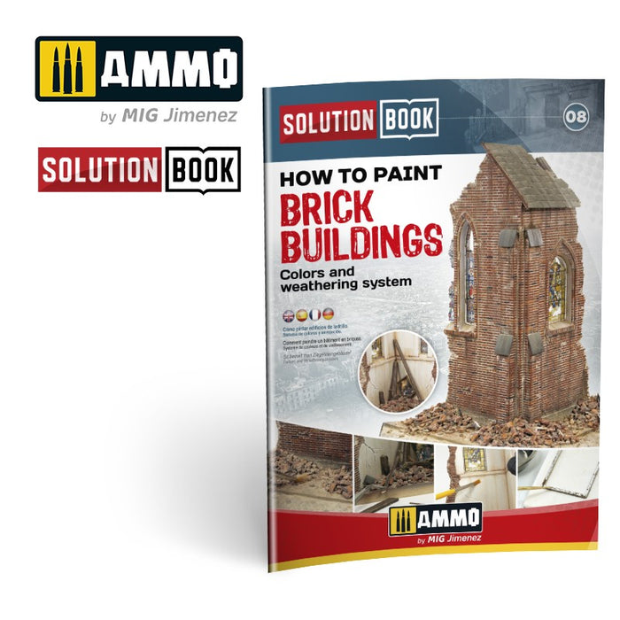 Ammo Mig 6510 Solution Book, How to Paint Brick Buildings - Colour & Weathering