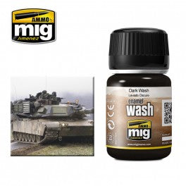 Ammo Mig 1008 Enamel Wash - Dark Wash - 35ml Jar