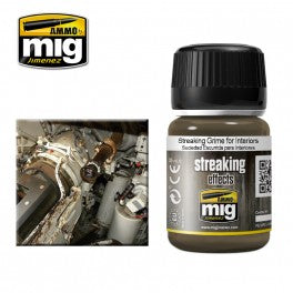 Ammo Mig 1200 Streaking Effects - Streaking Grime for Interiors - 35ml Jar