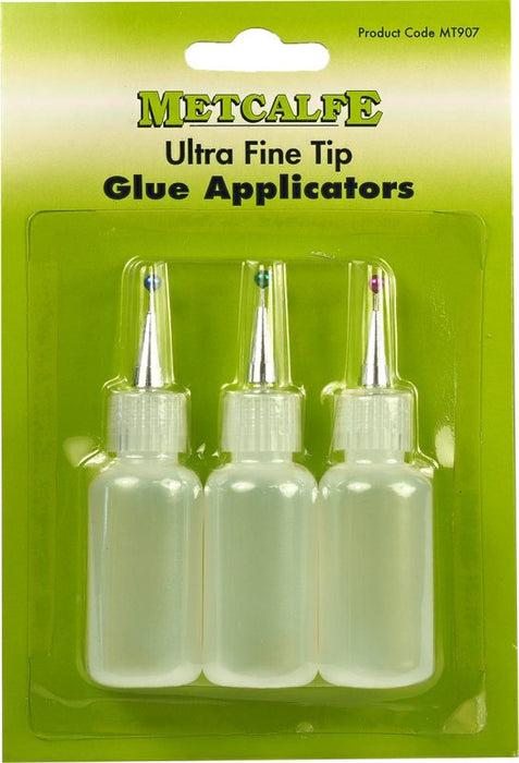Metcalfe MT907 Glue Applicators (3 bottles per pack) - Ultra Fine Tip