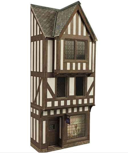 Metcalfe PO421 Low Relief Half Timbered Shop Front Card Kit - OO / HO Scale