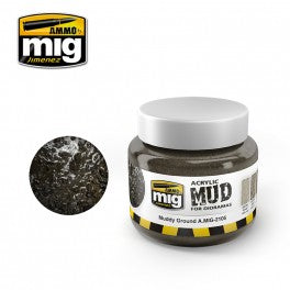 Ammo Mig 2105 Acrylic Mud - Muddy Ground (for Dioramas) - 250ml Jar