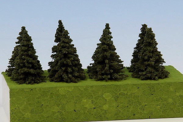 Model Scene SM030 Spruce Trees (8 pk) - 25mm to 35mm tall