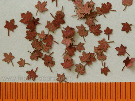 Model Scene L8-201 Maple - Dry Leaves - Red Colour (Suitable for Scales 1:72 to 1:87)