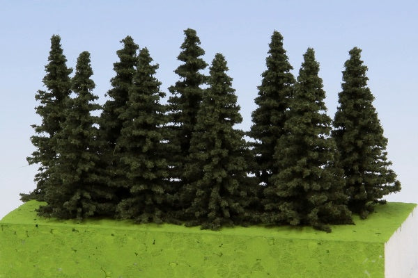 Model Scene SM050 Spruce Trees (9 pk) - 40mm to 60mm tall