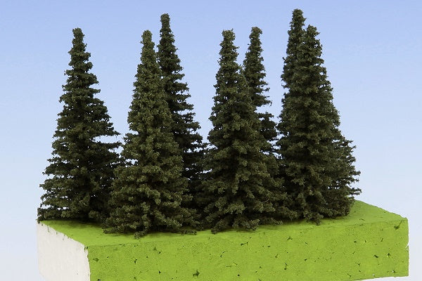 Model Scene SM070 Spruce Trees (7 pk) - 65mm to 80mm tall