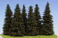 Model Scene SM100 Spruce Trees 90mm - 110mm Tall (6 Trees)
