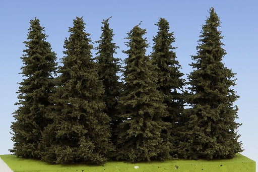 Model Scene SM100 Spruce Trees 90mm - 110mm Tall (6 Trees)