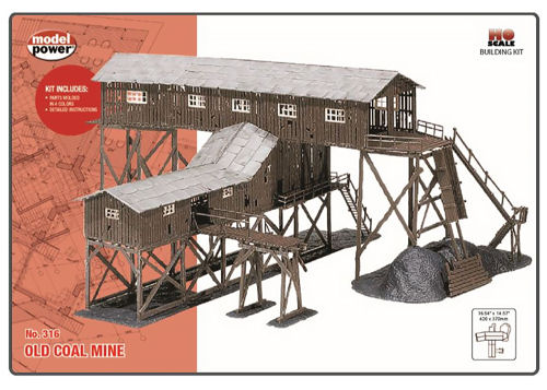 Model Power 316 Old Coal Mine Kit - OO / HO Scale