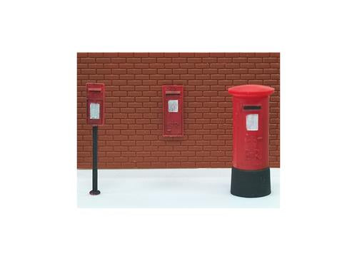 Peco Modelscene 5044 Royal Mail Post Boxes (6) - OO / HO Scale