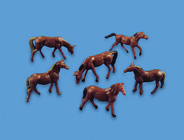 Peco Modelscene 5178 Horses x 6 (Unpainted) - N Scale