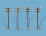 Modelscene 5182 Telegraph Poles (8 per pack) - N Scale