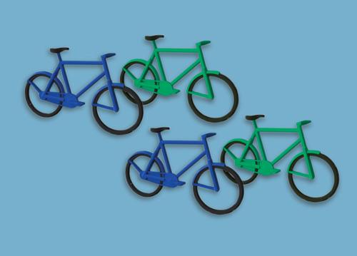 Modelscene 5189 Bicycles (Pack of 12 unpainted cycles) - N Scale