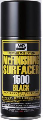 Mr Hobby B-526 - Mr Finishing Surfacer 1500 Black  - 170ml Aerosol *** Personal Shoppers Only - Not available by Post***