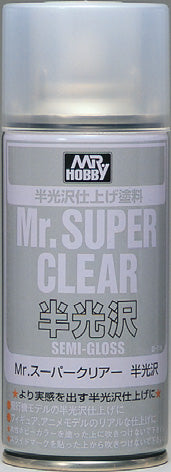 Mr Super Clear B-516 Semi Gloss Clear Coating -  86ml Aerosol    *** Personal Shoppers Only - Not available by Post***