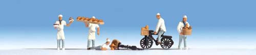 Noch 15053 Bakers (5) and Accessories Figure Set (OO / HO Scale)