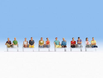 Noch 15250 Seated People - without legs (12 per pack) - OO Scale