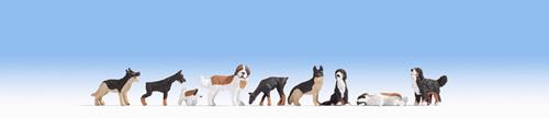 Noch 15717 Dogs - Set 1 - 9 per pack - OO /HO Scale