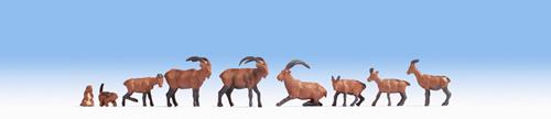 Noch 15742 Alpine Animals - 9 per pack - OO / HO Scale