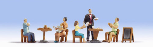 Noch 15838 At the Restaurant (5) Figure Set (OO / HO Scale)