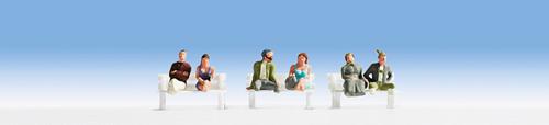 Noch 36241 Seated Passengers without Legs - 6 Figure Set (N Scale)