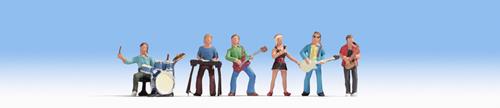 Noch 36839 Rock Band (6) and Accessories Figure Set (N Scale)