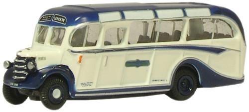 Oxford Diecast NOB004 Royal Blue Bedford OB Coach, N Scale,