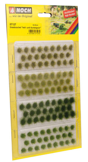 Noch 07127 Light/Dark Green Grass Tufts 6mm (104)