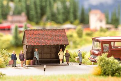 Noch 12015 At the Bus Stop Deco Scene - OO / HO Scale