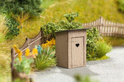 Noch 14359 Outhouses (2) Laser Cut Minis Kit - OO Scale