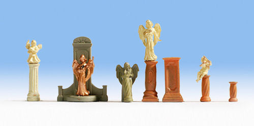 Noch 14872 Tomb Monuments and Statues Accessory Set - OO / HO Scale