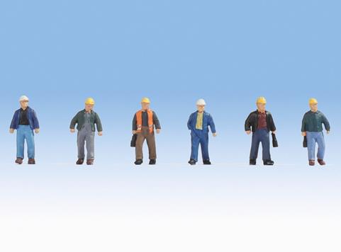 Noch 15057 Construction Workers (6) Figure Set - OO / HO Scale